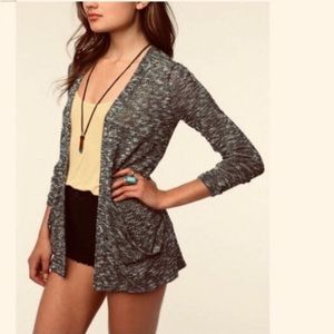 Grey and Black Marled Cardigan NWOT